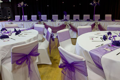 Loanhead Miners Club - Main Hall set up for a Wedding  Reception