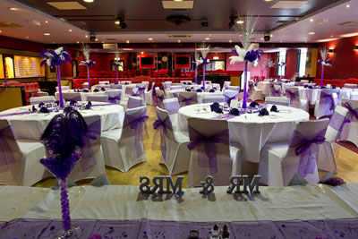 Loanhead Miners Club - Main Hall set up for a Wedding  Reception